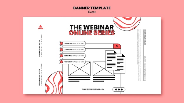 Event online webinar banner template