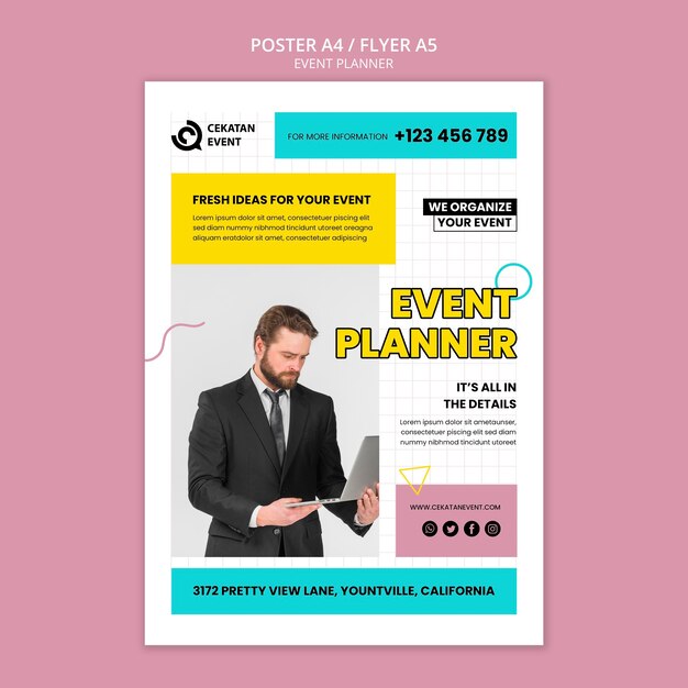 Event planner poster template