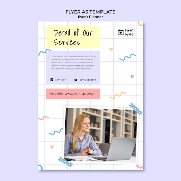 Free PSD event planner vertical flyer template