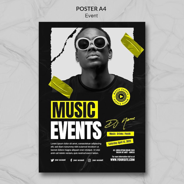 Free PSD event poster template design