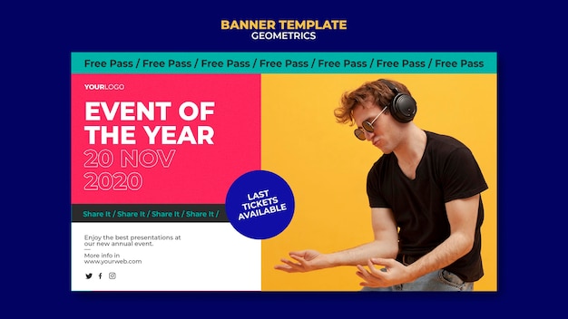 Free PSD event of the year banner template