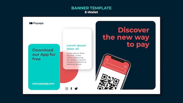 Ewallet banner design template