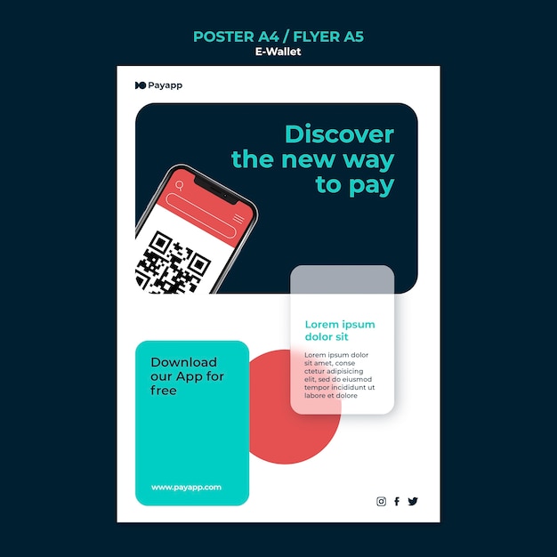 Free PSD ewallet poster design template