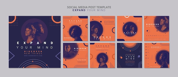 Expand your mind social media post template