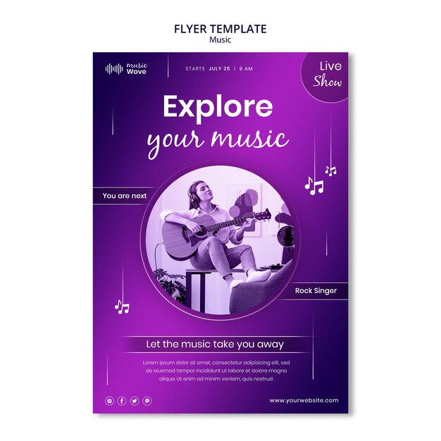 Explore music flyer template