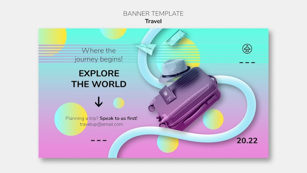 Explore the world banner template