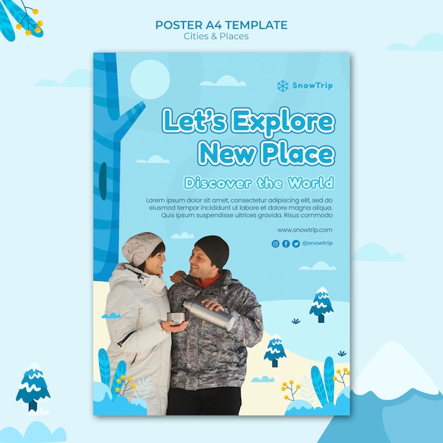 Exploring new places print template