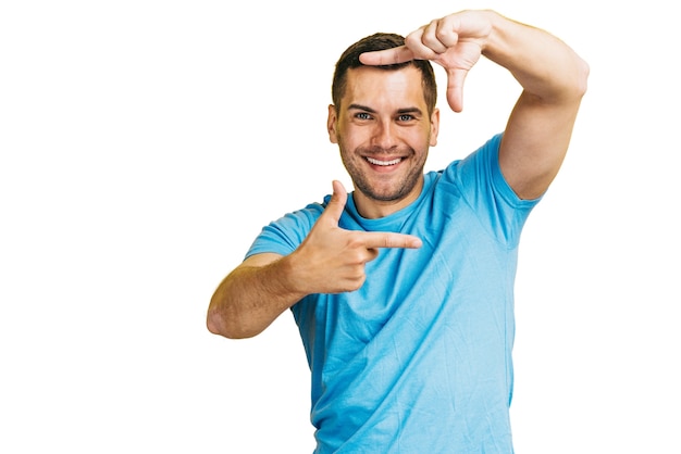 Free PSD expressive man gesturing