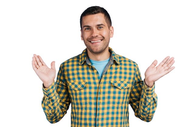 Free PSD expressive man gesturing