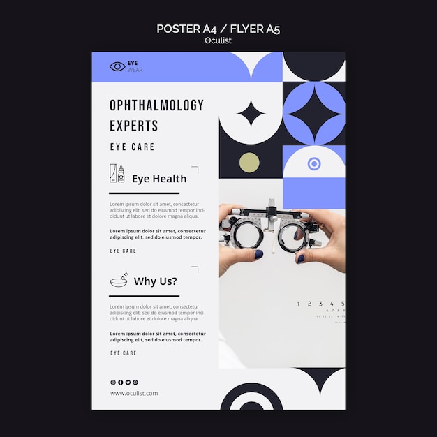 Free PSD eye health poster template