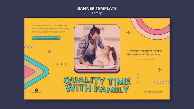 Free PSD family banner design template