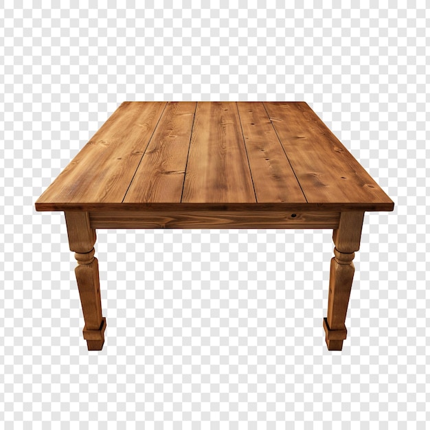 Free PSD farmhouse table isolated on transparent background