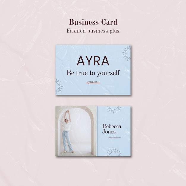 Free PSD fashion business business card template