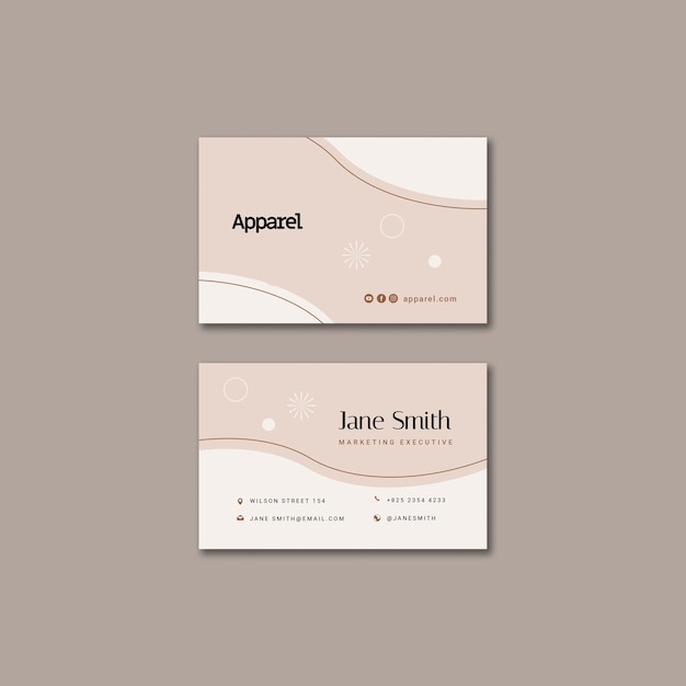 Fashion business business card template