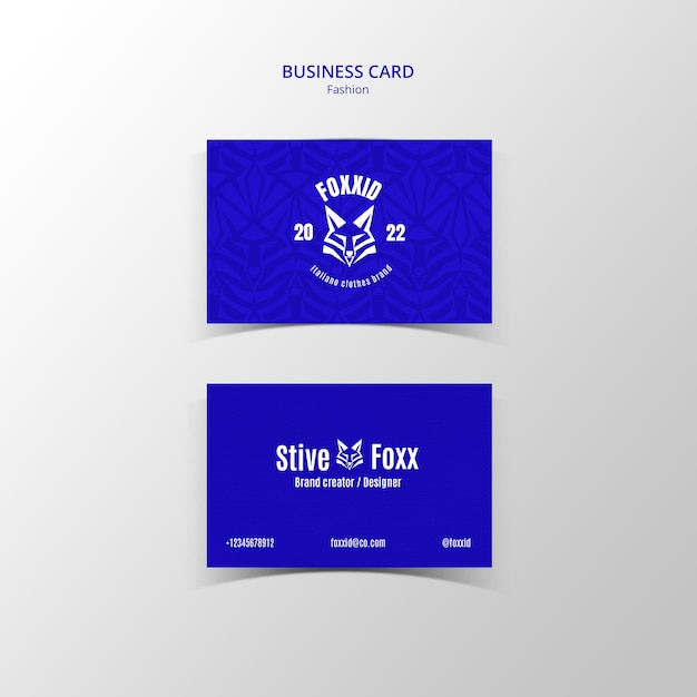 Free PSD fashion collection business card template