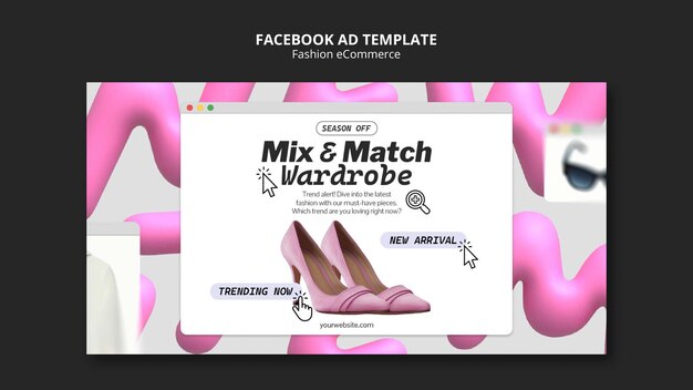 Free PSD fashion collection facebook template