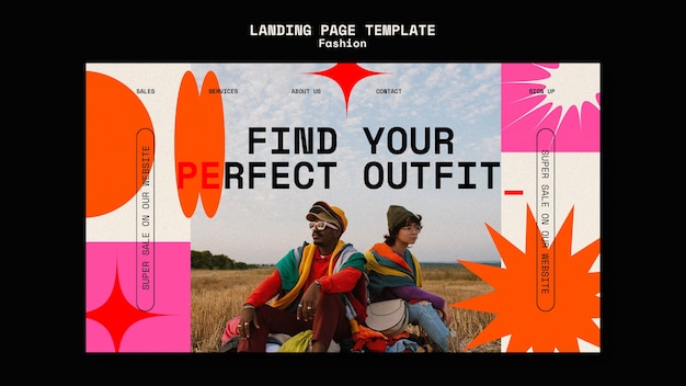 Free PSD fashion collection landing page template