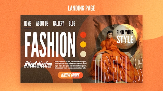 Fashion collection landing page template