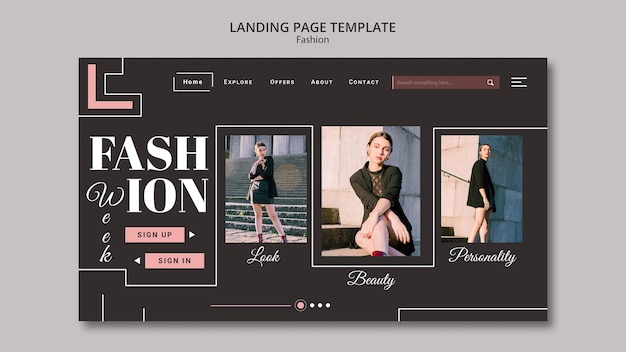 Fashion collection landing page