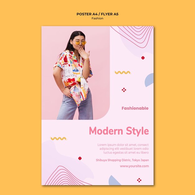 Fashion collection poster template