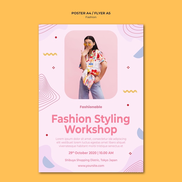 Free PSD fashion collection poster template