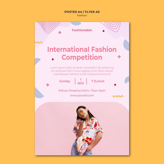 Free PSD fashion collection poster template