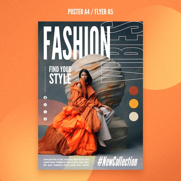 Fashion collection poster template