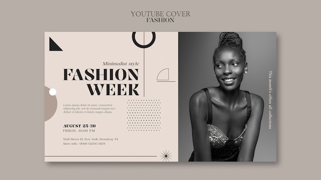 Free PSD fashion collection youtube cover