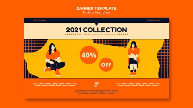 Fashion concept banner template