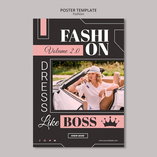 Fashion concept poster template