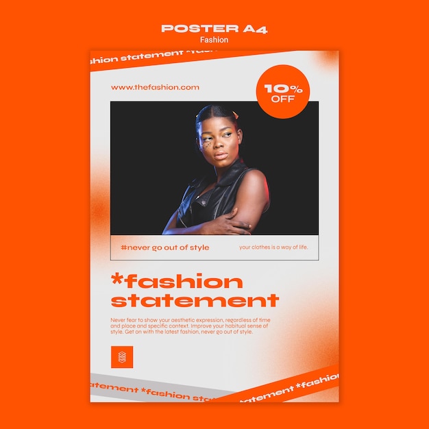 Fashion concept poster template