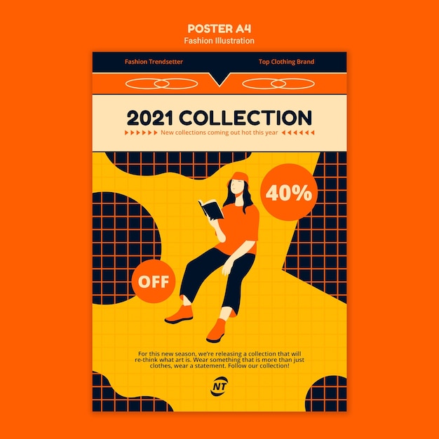 Fashion concept poster template