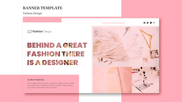 Free PSD fashion design banner theme