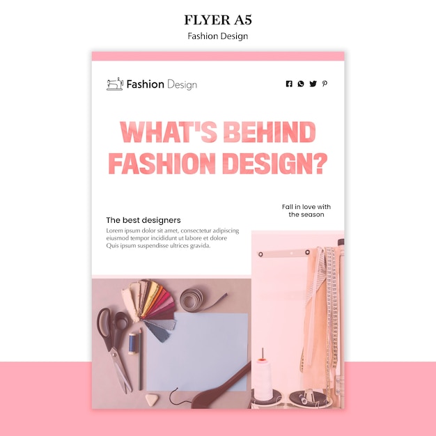 Free PSD fashion design flyer template