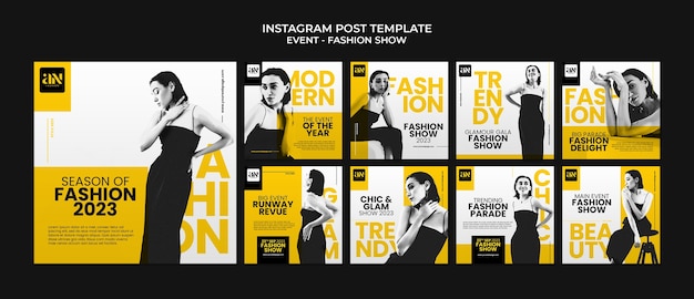 Free PSD fashion event  instagram posts