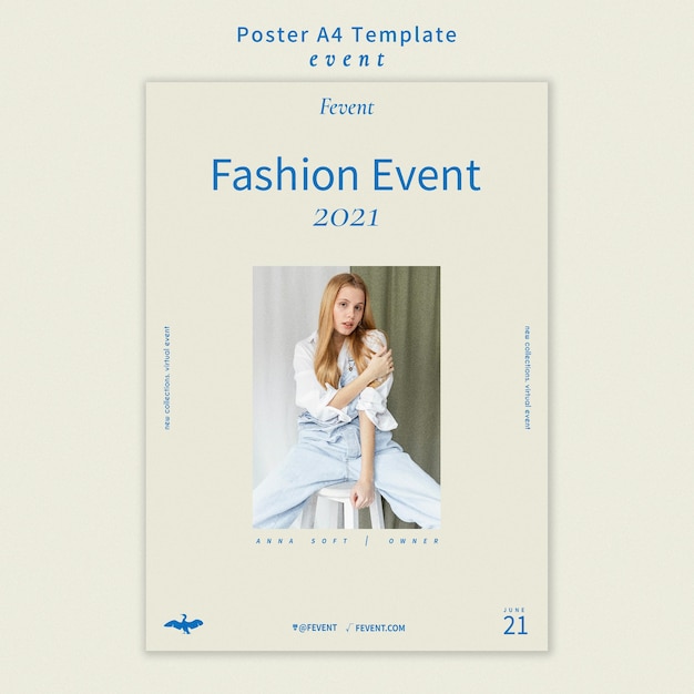 Free PSD fashion event poster template