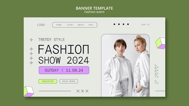 Free PSD fashion event template design