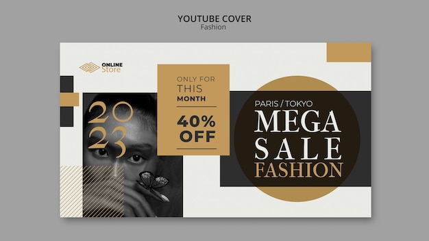 Free PSD fashion event youtube cover template