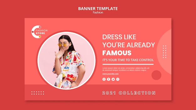 Fashion horizontal banner template