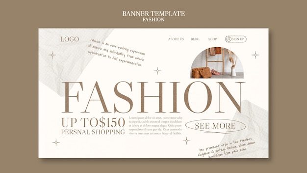 Free PSD fashion industry landing page  template