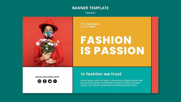 Fashion is passion horizontal banner