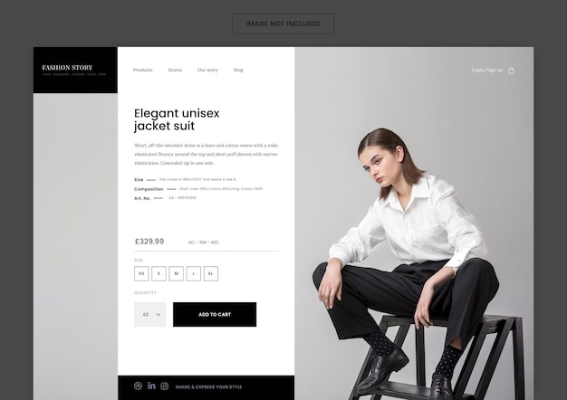 Fashion landing page template