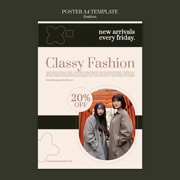 Fashion launch poster template