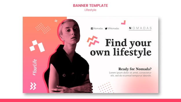 Fashion lifestyle horizontal banner