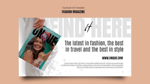 Free PSD fashion magazine template design