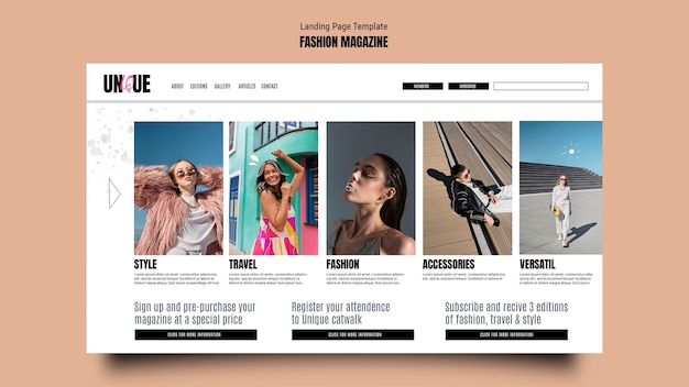 Free PSD fashion magazine template design