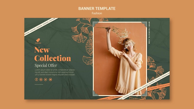 Free PSD fashion model banner template