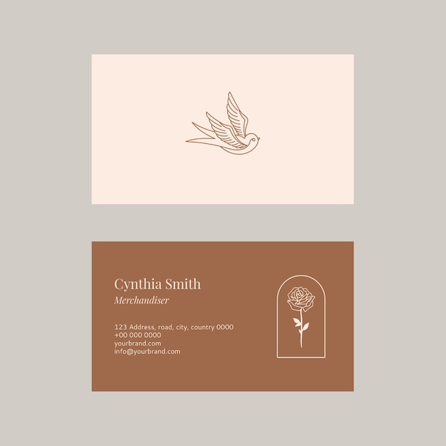 Free PSD fashion name card template psd collection