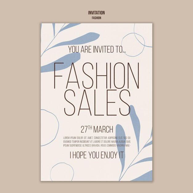 Fashion new collection invitation template