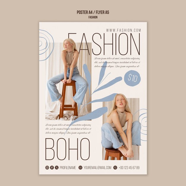 Fashion new collection poster template